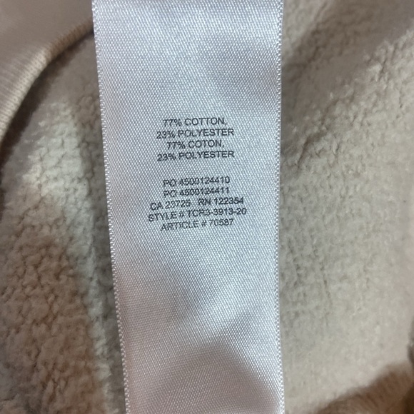Aritzia TNA Cozy Fleece Half Zip Cream Sz L - Picture 6 of 6